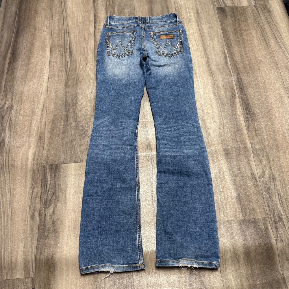 Wrangler Womens Bootcut Jeans Medium Wash Mid Rise 09MWZMS 1x36 Blue Denim